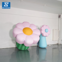 Modèle de fleur gonflable géante personnalisée pour l'aménagement paysager extérieur ou la décoration artistique de scène événementielle