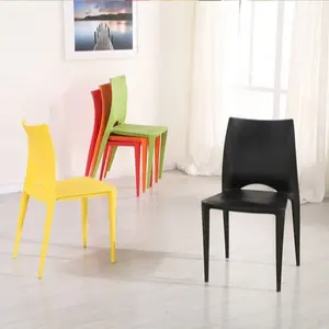 Moderne Outdoor Buche Design Cofe Günstige Esszimmer PP Stuhl Stapeln Armless Plastiks tühle Für Restaurant