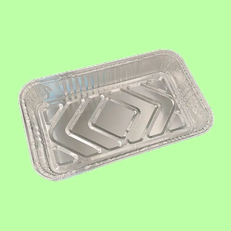 Vaschette in alluminio per uso caldo e freddo con coperchio riciclabile per la preparazione dei pasti monouso in lamina d'argento vassoio contenitore per alimenti