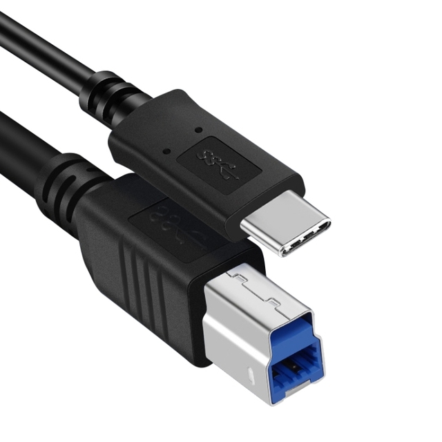 USB-C / Type-C3.1 to USB3.0 Male Square Port Printer Extension Data Cable, Length:1m