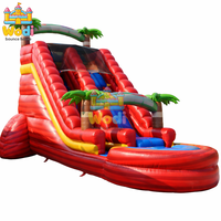 Grand toboggan aquatique professionnel gonflable de qualité commerciale, PVC 0,55 mm, respectueux de l'environnement, garantie de 3 ans, personnalisation disponible, événements