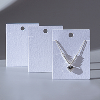 Carte de présentation personnalisée haut de gamme pour boucles d'oreilles, petite carte pour colliers, carte en carton blanc 350g pour bijoux, emballage simple