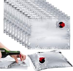 Bolsas de Vino Reutilizables Portátiles Personalizadas de 2L, Bolsas de Recarga de Vino a Prueba de Fugas, Reemplazo de Líquido para Viajes, Campamentos y Playa - Product Image 1