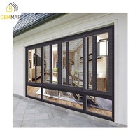 Ventana Abatible de Doble Acristalamiento de Aleación de Aluminio CBMMART con Sistema de Rotura de Puente Térmico para Casas y Villas de Alta Eficiencia Energética