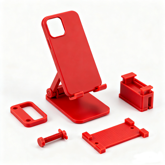 Custom High Precision 3D Printed Phone Stand Eco Friendly PLA Material for Machining 0.1mm Tolerance Ergonomic Design Hands
