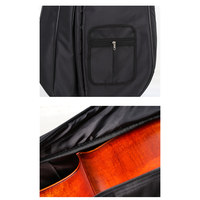 High Quality Canvas Soft Cello Gig Bag, Waterproof Shockproof Pressure Resistant Multi-Layer Thick Padding Soft Case for Cello