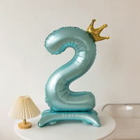 Ballon gonflable 3D à chiffres en film aluminium d'anniversaire pour la scène de fête Décorations de fête élégantes