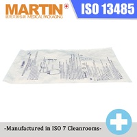 Pochette de stérilisation plate en Tyvek thermoscellable, sac plat médical stérile ETO pour filtre à sang à réduction de leucocytes