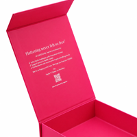Vitrine de présentation de luxe rose à rabat magnétique pour maquillage, boîte de rangement chic pour soins corporels et cosmétiques – Offre Spéciale