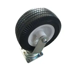 10" swivel Caster 3.50-4 PU foam wheel caster with brake