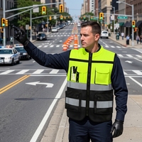 Gilet de sécurité de travail de qualité supérieure, résistant, lavable, avec fermeture éclair, logo personnalisé, col, classe 2, imperméable, marque Dolnesrn, directement de l'usine