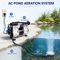 Compresseur d'aération pour bassin conçu pour les bassins de poissons jusqu'à 3 acres, fonctionnant silencieusement à ≤63 dB avec fonctionnement sans huile