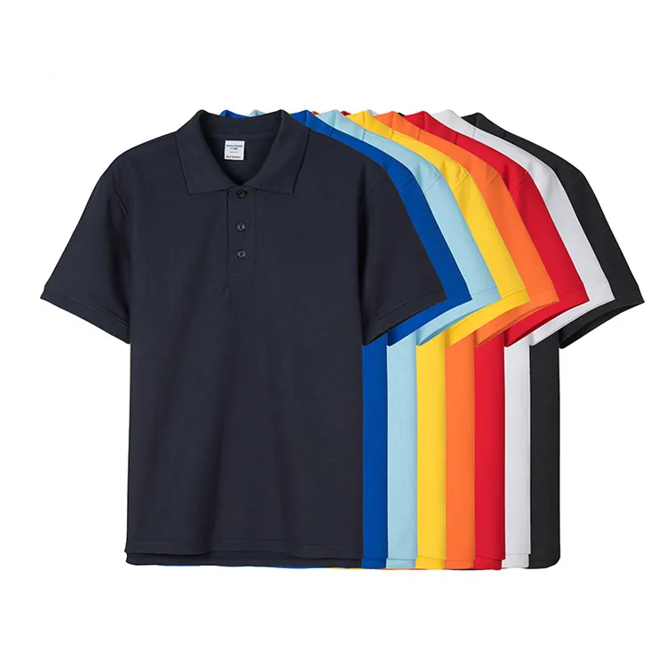 Unisex Herren Slim Fit-Anzug 230GSM CVC individuelles Logo Schlitz Training Polo-Shirts Herren einfarbige Sport Golf Polo-Shirts