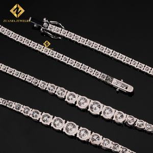 Fine Jewelry Popular Gradual Vvs Moissanite <b>Tennis</b> Chains 925 <b>Sterling</b> <b>Silver</b> 3mm <b>Necklace</b> Bracelet - Product Image 6