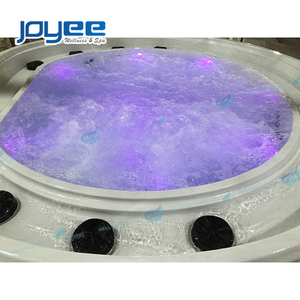 JOYEE 유럽 월풀 마사지 오버플로 야외 스파 온수 욕조 라운드 스파 자쿠지 발보아 스파 히트 펌프 Led 빛 - Product Image 5