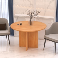 Table basse ronde en bois multi-usage, table de réunion pour la maison et le bureau, table basse pour le thé, table d'appoint