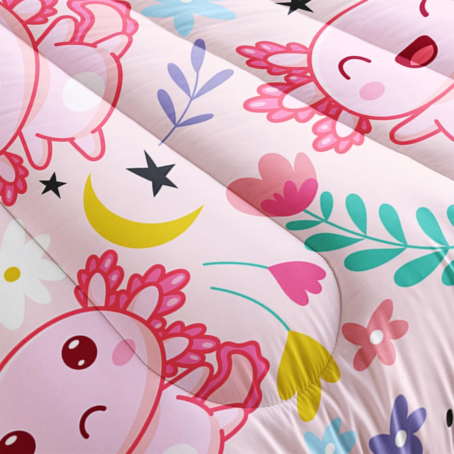 QOOMO Set di biancheria da letto kawaii per letto matrimoniale