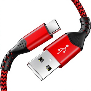 Câble de téléphone portable USB2.0A mâle vers TYPE C mâle en nylon tressé à charge rapide 3A, câble de transmission de données pour ordinateur - Product Image 1