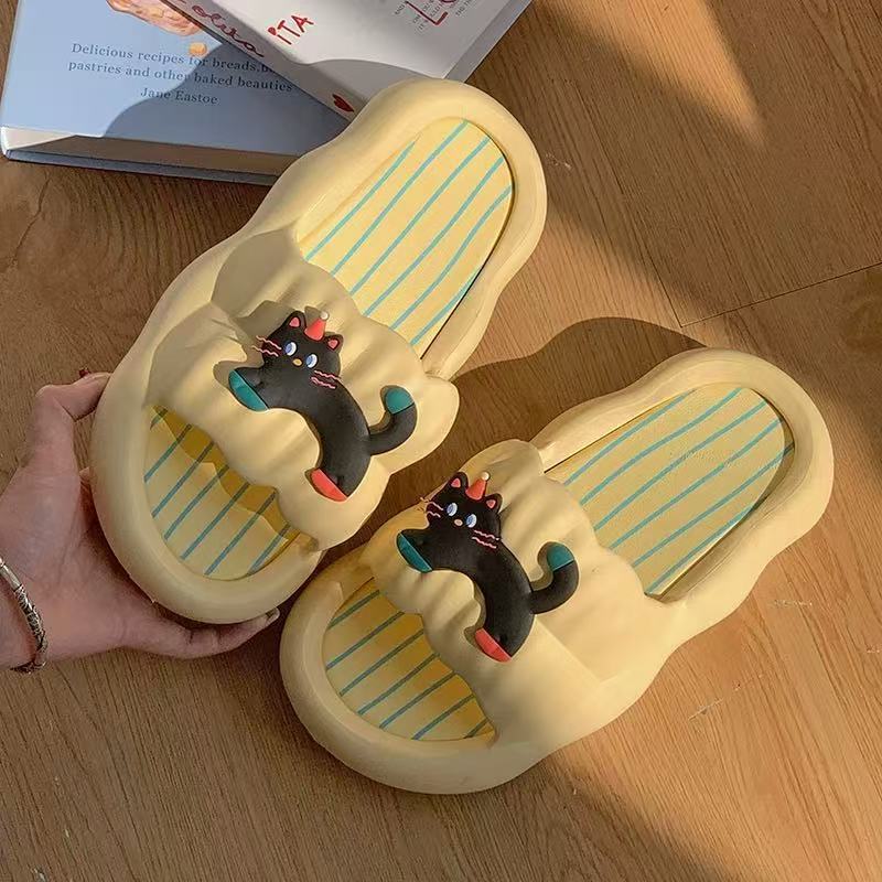 Black cat - yellow