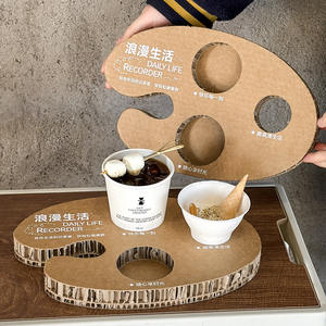 Vaso de Café Desechable Personalizado, Plato de Papel Corrugado Ecológico, Portavasos de Papel Biodegradable - Product Image 2