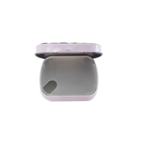 Boîte en étain rectangulaire, pièces, impression personnalisée, couvercle à charnière et couvercle intérieur en plastique
