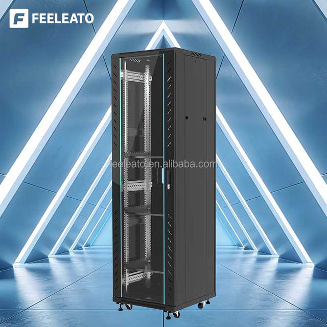 19inch Network Cabinet Server Rack 22U-42U 600x600mm SPCC Steel IP20 Protection Free Standing Data Center Cabinet