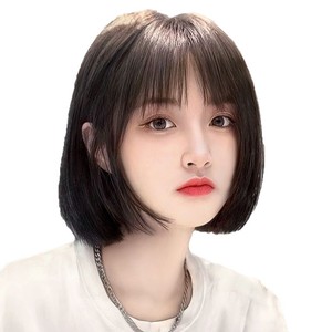 Nouvelle perruque courte bob pour femmes, en fibre haute température, densité 100, avec racine des cheveux naturelle, perruque complète - Product Image 4