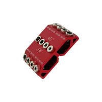Gabarit de positionnement de trous en alliage d'aluminium pour le travail du bois, guide de perçage multi-angles 30/45° pour trous biseautés, avec foret rouge