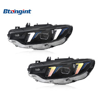 Convient pour 13-20 BMW Série 4 Ensemble de phares F32 Modifié Fang Shaped LED Daytime Running Light Turn signal Lens