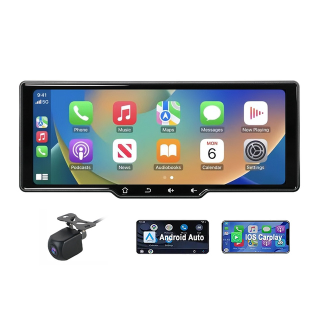2024 New Portable BT Stereo Car Monitor 10.26 Inch Wireless Apple Android Auto Touch Screen Carplay