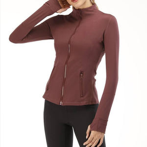 Custom Women Set Fitness Sports <b>Jacket</b> Top Spring Summer <b>Yoga</b> Practice Slim Collar Breathable Elastic Double-Sided Printed - Product Image 5