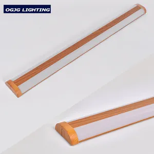 0.6m 1.2m 1.5m wooden painted modern dimming pendant office direct indirect dustproof led tube batten light