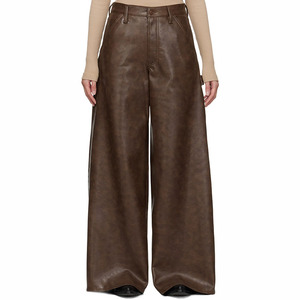 <span class=keywords><strong>Pantaloni</strong></span> di <span class=keywords><strong>pelle</strong></span> marrone <span class=keywords><strong>pantaloni</strong></span> di <span class=keywords><strong>pelle</strong></span> a vita alta su misura <span class=keywords><strong>pantaloni</strong></span> di alta qualità da donna - Product Image 1
