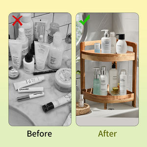 Estantería de pie de 3 niveles, escalera para plantas, estante de exhibición de esquina de madera de bambú macizo para sala de estar, dormitorio, hogar, oficina, cocina - Product Image 3