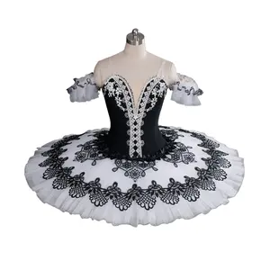 Professional Customized Ballet TUTU Venice Carnival Performance Black and White Adult Children's Plate Skirt