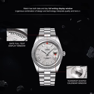 CADISEN – montre mécanique de luxe pour hommes, cadran en météorite, automatique, semaine, 100M, mouvement japonais MIYOTA 8285, horloge pour homme - Product Image 4