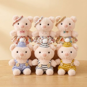 Llavero Colgante de Peluche de Cerdo con Falda Floral Mini Adorable al por Mayor, <span class=keywords><strong>Juguete</strong></span> de Peluche Suave de <span class=keywords><strong>Mascota</strong></span> de Cerdito de Dibujos Animados OEM para Regalo - Product Image 2
