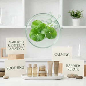OEM Vegan Madagascar Centella Travel Kit Toner Ampoule Soothing Cream Cleansing Oil Serum Foam Skincare Trial Kit Box - Product Image 2