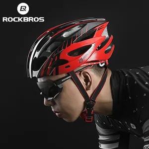 ROCKBROSユニセックス自転車ヘルメット耐衝撃性サイクリング安いヘルメットつば付きMTBロードバイク3色サンバイザー付きヘルメット
