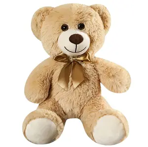 Großhandel benutzer definierte Farbe lustige Teddybär Spielzeug mit Band Schleife Gefüllte weiche Kinder geschenke