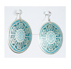 2024 Tanzania Ginkgo cuero verde 4 pares 20mm forma redonda martillado grandes pendientes de hoja de oro joyería ropa de verano joyería - Product Image 4
