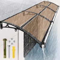 Auvent fixe durable sur mesure, structure en alliage d'aluminium, imperméable, résistant aux UV, protection solaire pour villa, jardin, patio, balcon extérieur