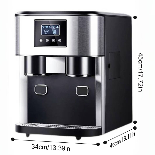 Vanace 3 in 1 New Ice Dispenser With Water Dispenser Crushed Ice Maker 16kgs Per Day Bullet Ice Cube Machine