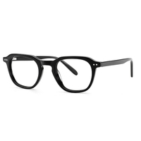 Montures de lunettes optiques rétro carrées pleines montures en acétate durable pour adultes avec logo personnalisé prêt à l'emploi