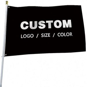Wholesale Premium Fabric Good Quality Best Price Black Custom Flags <b>Banners</b> - Product Image 1