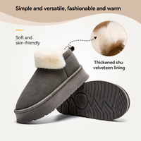 Fabricant de bottes d'hiver unisexes en faux daim, pantoufles à mémoire de forme, chaussures d'intérieur, sur mesure OEM