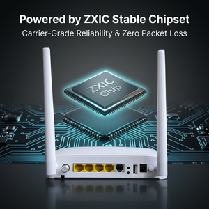 ZIKUN FTTH XPON ONU 4GE CATV VoIP WiFi5 de Doble Banda AC1200 Easy Mesh ZC-521GT - Product Image 1