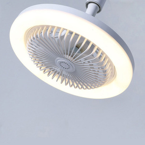 Dormitorio interior moderno E27 Control remoto inteligente Temperatura <span class=keywords><strong>de</strong></span> color ajustable Led <span class=keywords><strong>Techo</strong></span> 5 aspas bombilla Ventilador Luz - Product Image 2