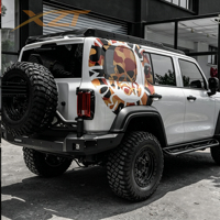 Nouveau pare-chocs arrière robuste en acier au carbone de style lame, avec support de roue de secours et supports de feux LED, pour accessoires de SUV Tank 300