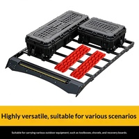 Plateforme de toit en alliage d'aluminium pour BYD SHARK 6 GWM Poer Hilux avec barre lumineuse LED intégrée, porte-bagages modifié